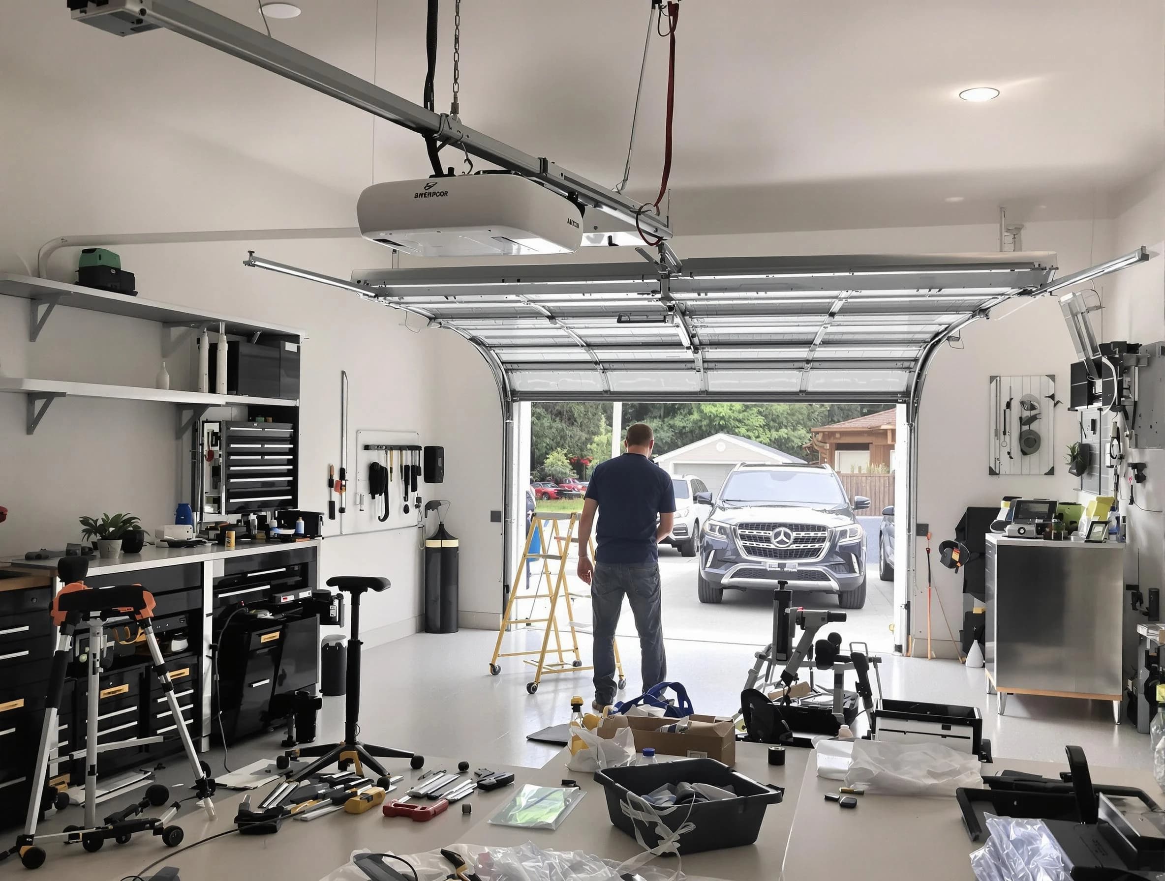 Garage door opener installation by Portland Garage Door Repair in Portland