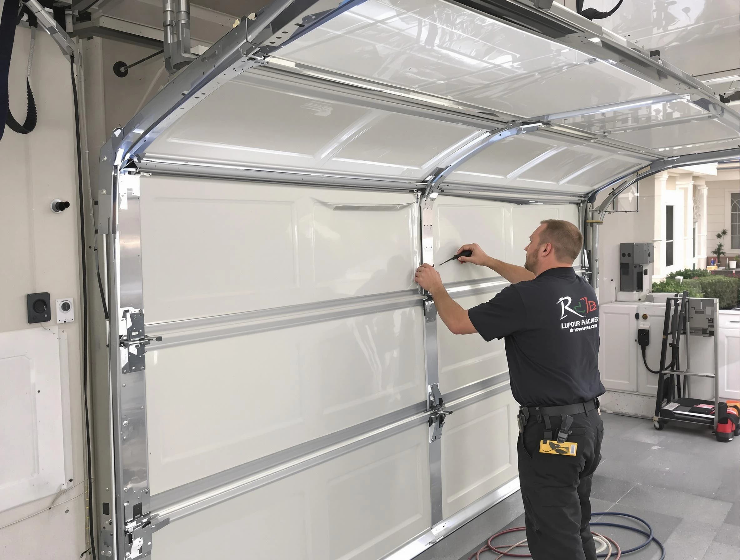 Portland Garage Door Repair professional performing panel repair in Portland